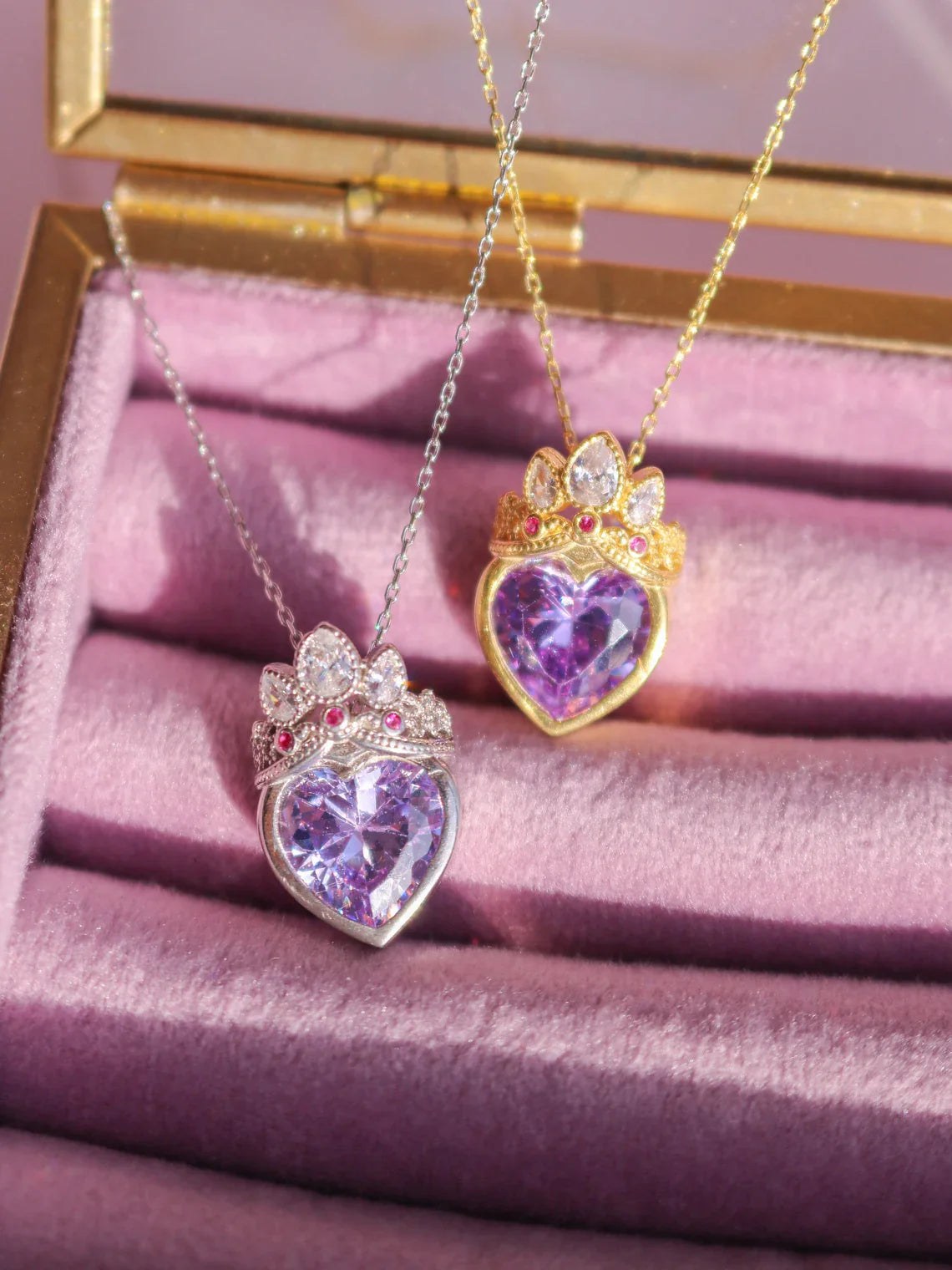 Crown Necklace — Worn by Model — 925 Sterling Silver