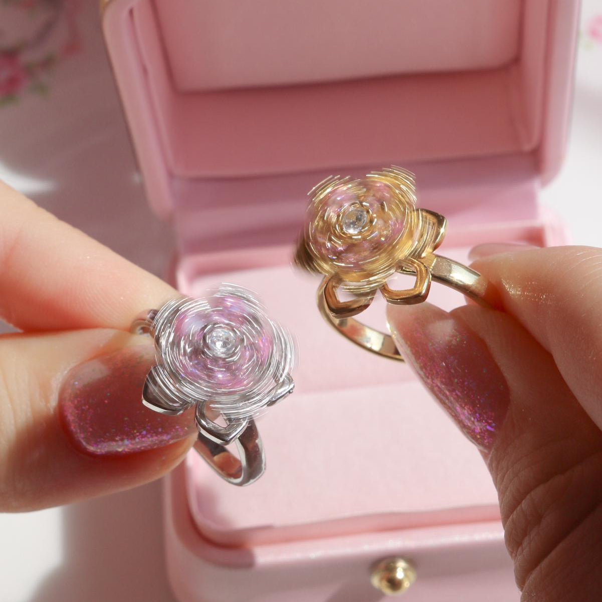 Handmade flower ring inspired by Rapunzel's enchanted jewelry