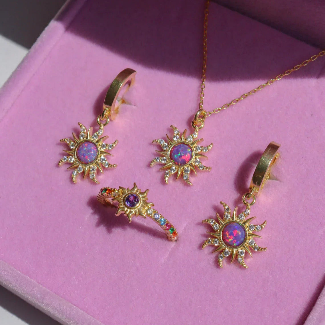 925 Sterling Silver Rapunzel Opal Necklace – Princess Jewelry Set