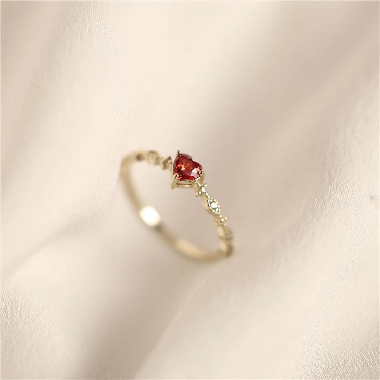 Close-up of romantic red heart jewelry