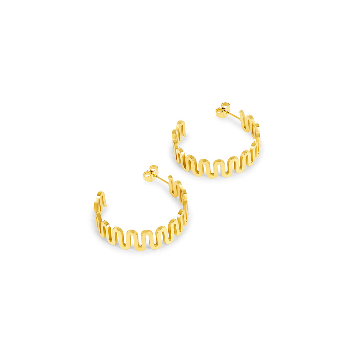 Ripple Creolen Gold – Vorderansicht