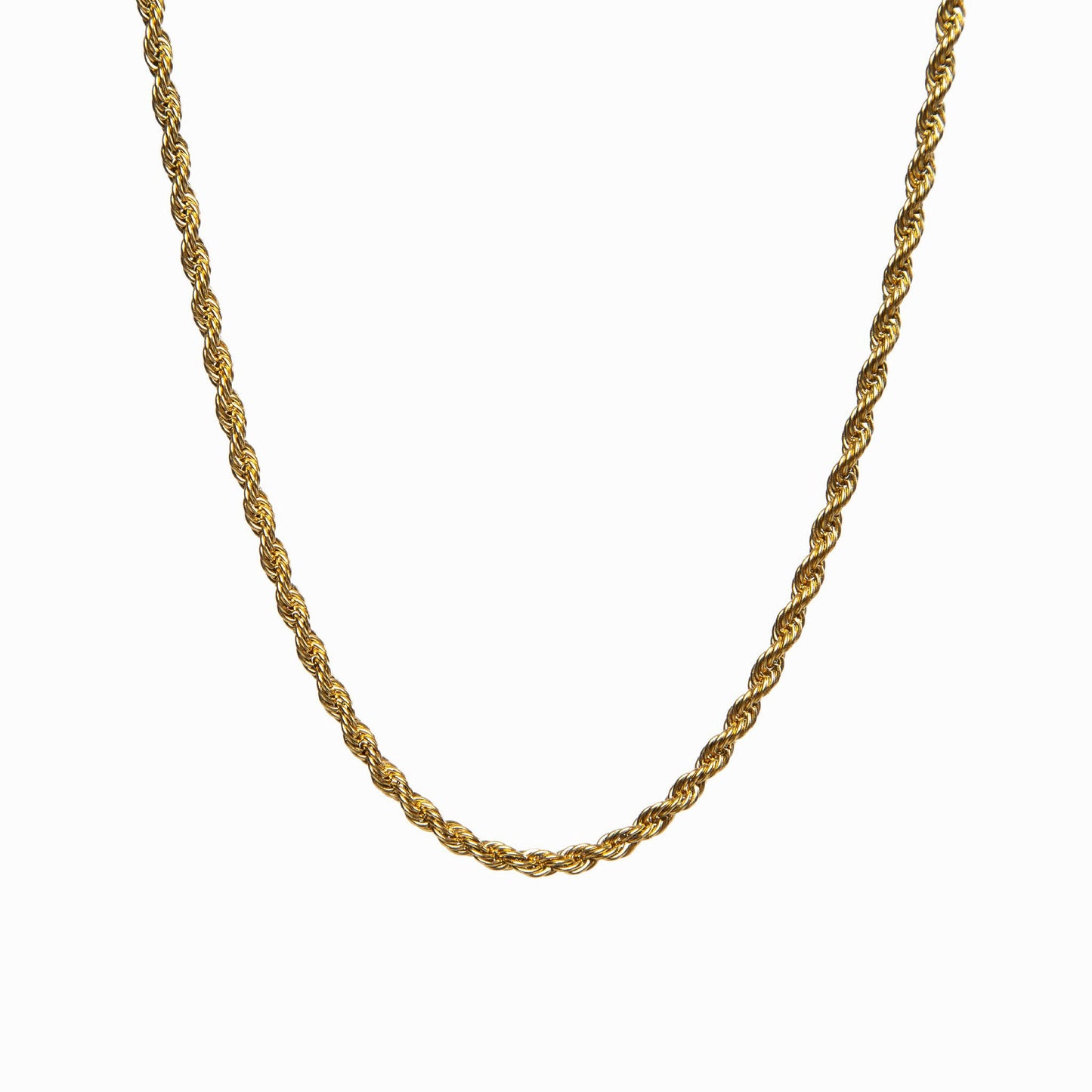 Rope Chain Halskette Gold – Vorderansicht
