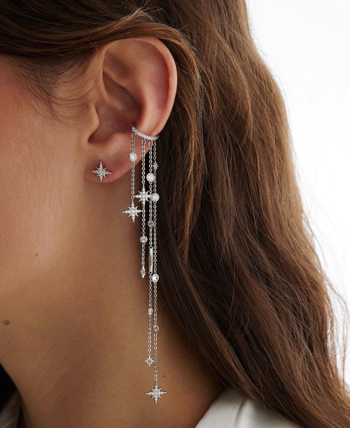 Starfall ear cuff in elegant gift packaging