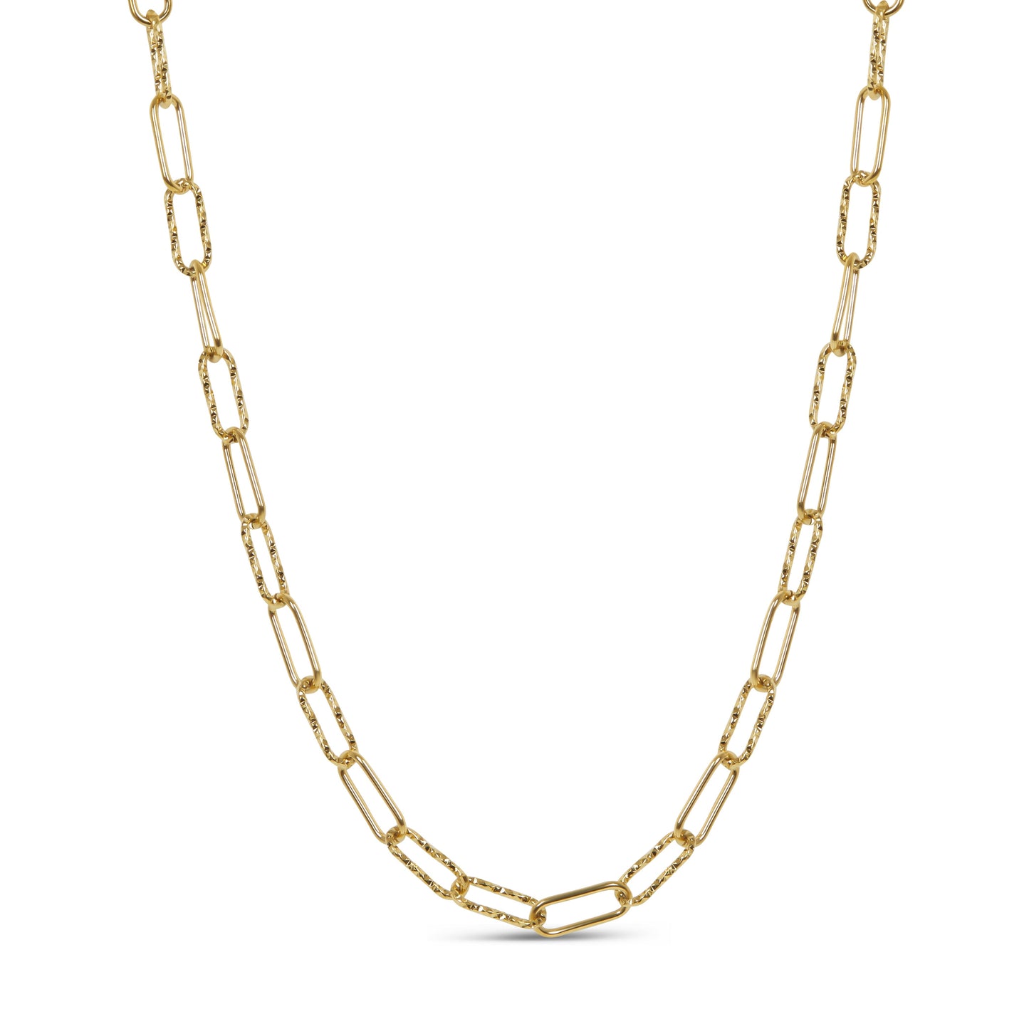 Starre Gliederkette Halskette Gold – Vorderansicht
