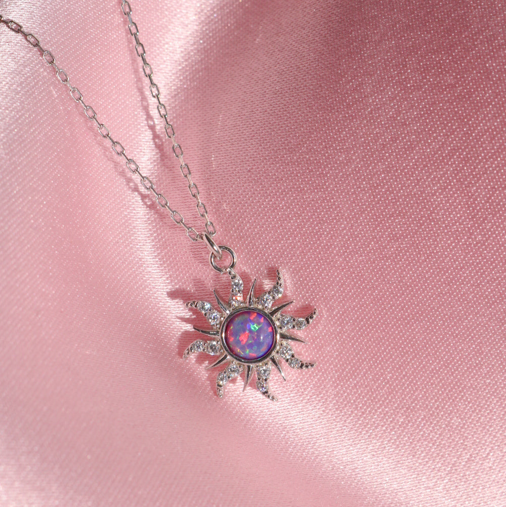 925 Sterling Silver Necklace with Opal – Rapunzel Collection