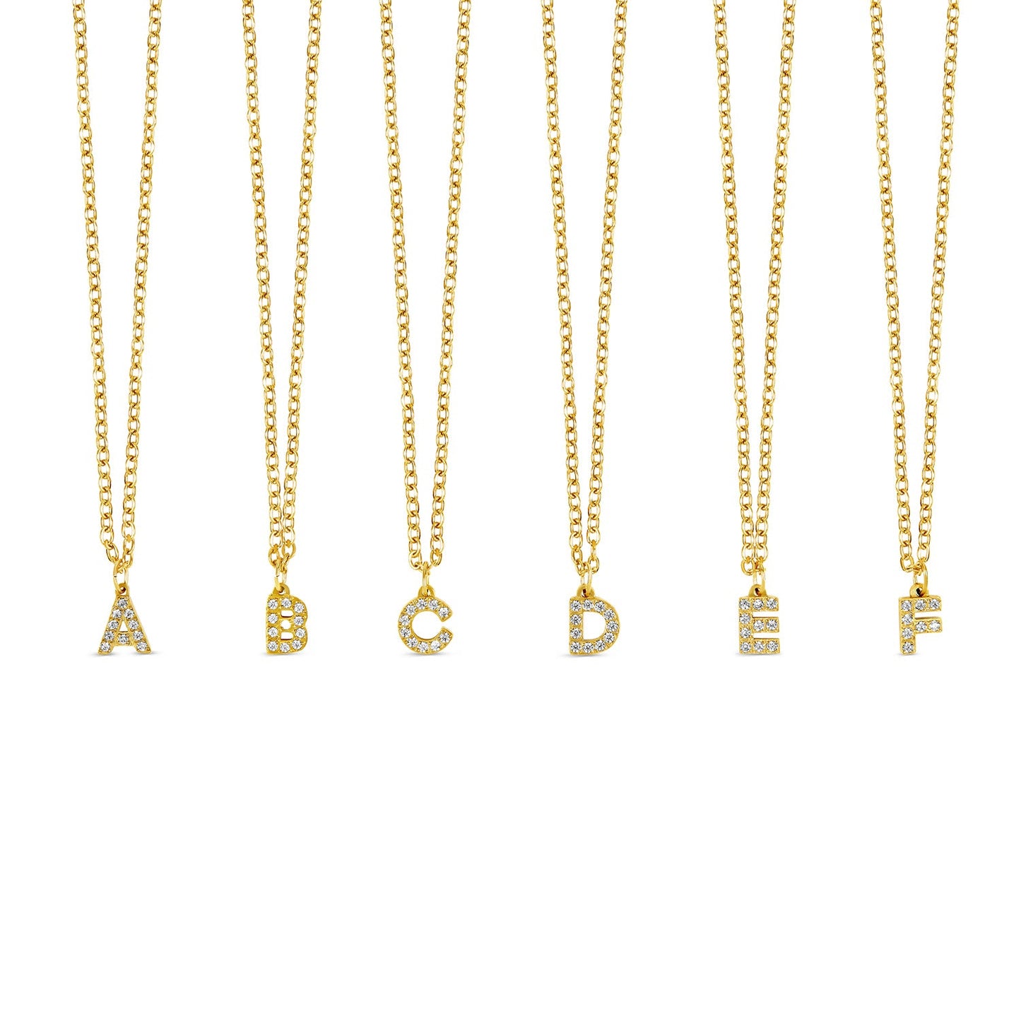 Detailaufnahme der Stone Initial Halskette Gold