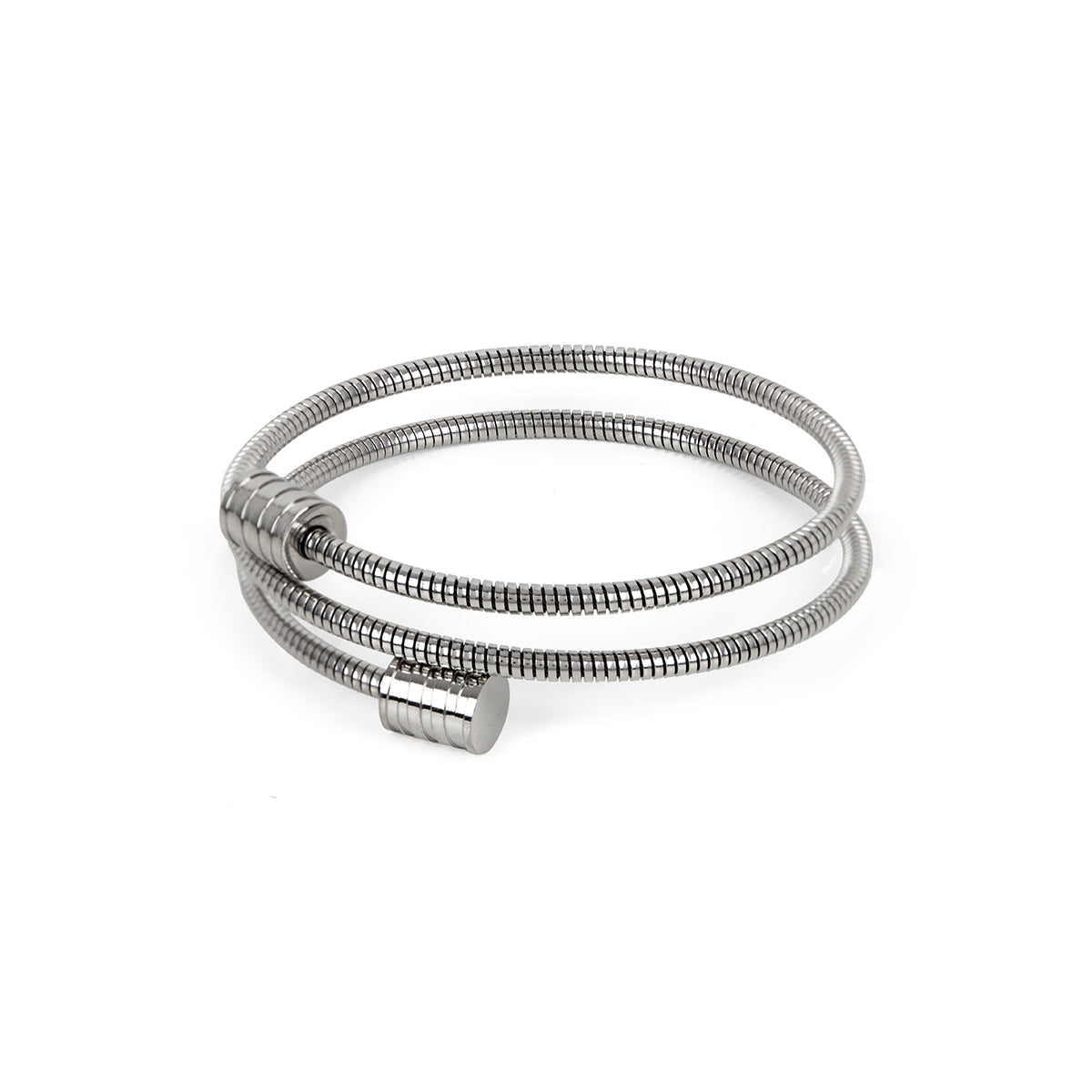 Twister Armreif Silber – Vorderansicht