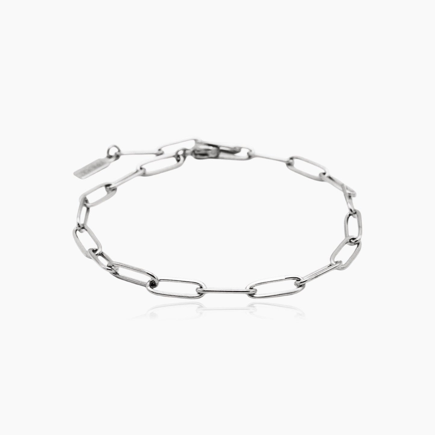 Waterproof paperclip anklet in 18K gold
