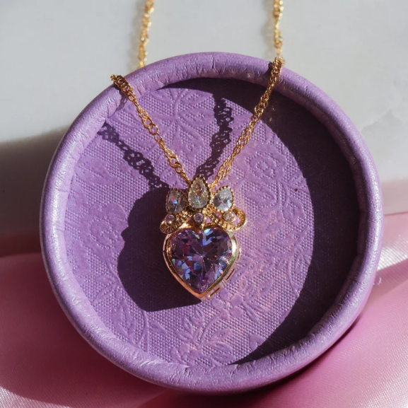 irconia Crown Heart Necklace – Handmade Jewelry for Her