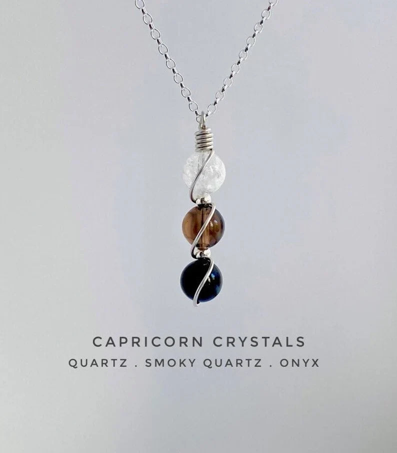 Zodiac Birthstone Sphere Necklace – Raw Gemstone Pendant