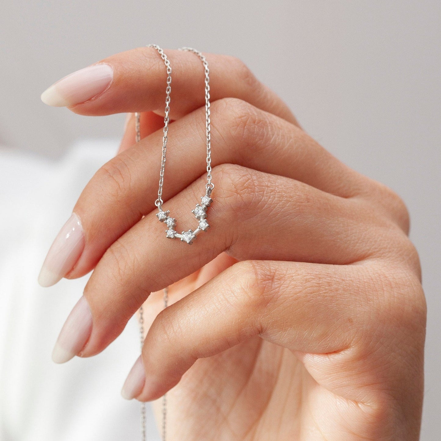 Zodiac constellation earrings and necklace set in 925 silver
