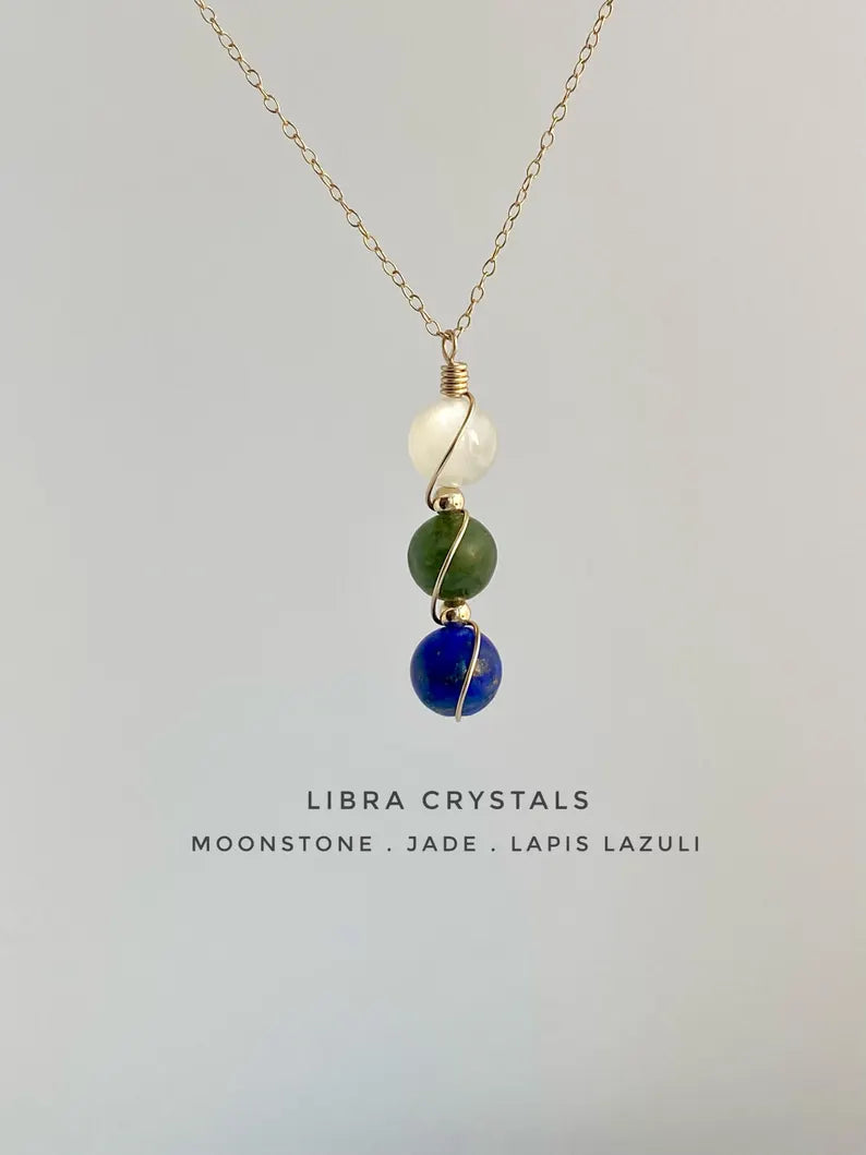 Zodiac Birthstone Sphere Necklace – Raw Gemstone Pendant