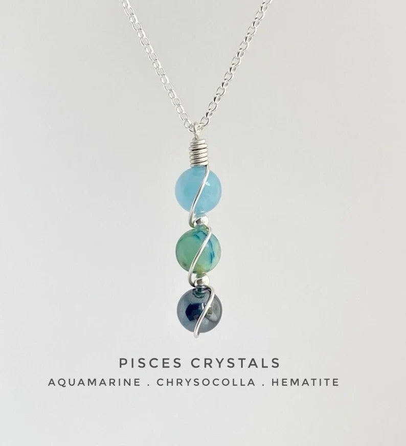 Zodiac Birthstone Sphere Necklace – Raw Gemstone Pendant