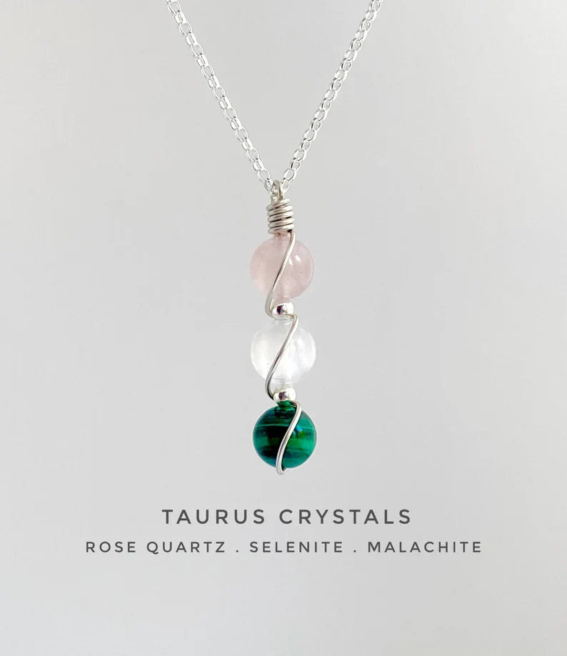 Zodiac Birthstone Sphere Necklace – Raw Gemstone Pendant