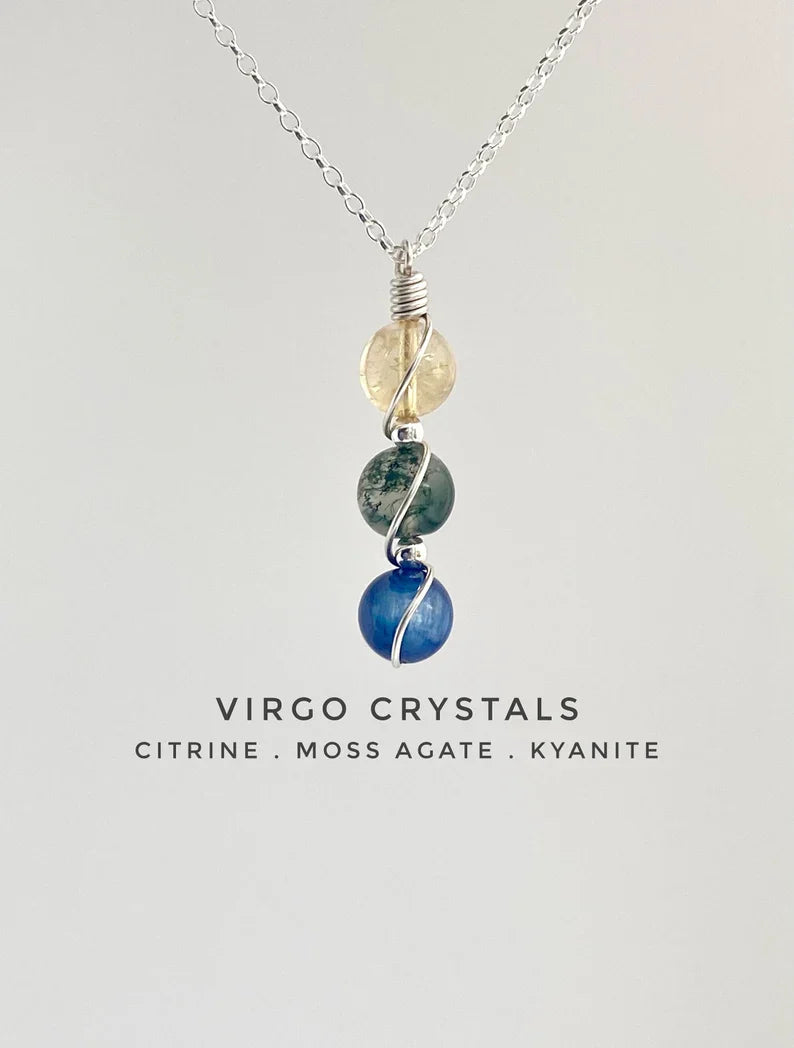 Zodiac Birthstone Sphere Necklace – Raw Gemstone Pendant