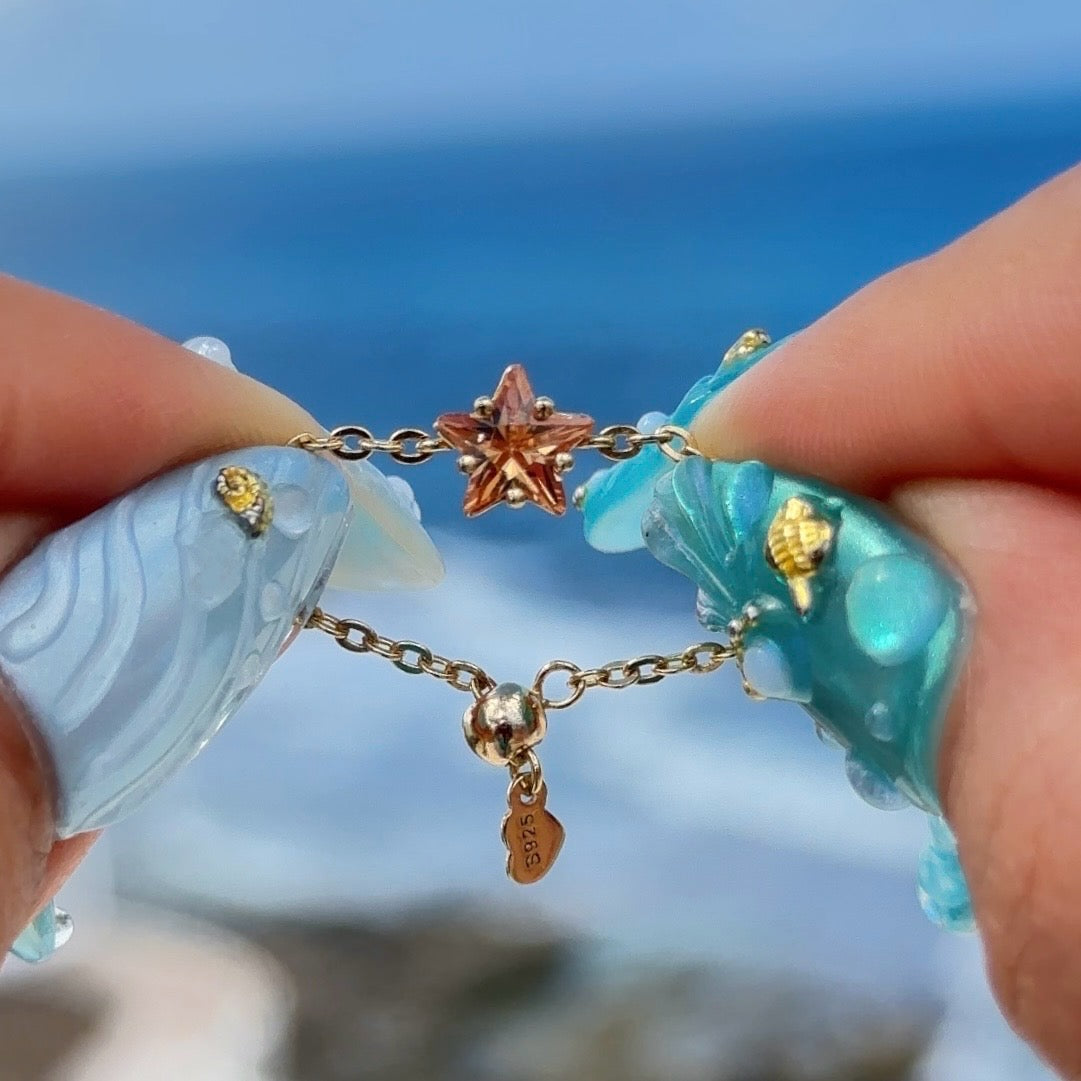 NEW! Star Chain Rings- GoldL