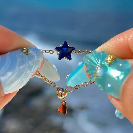 NEW! Star Chain Rings- GoldL