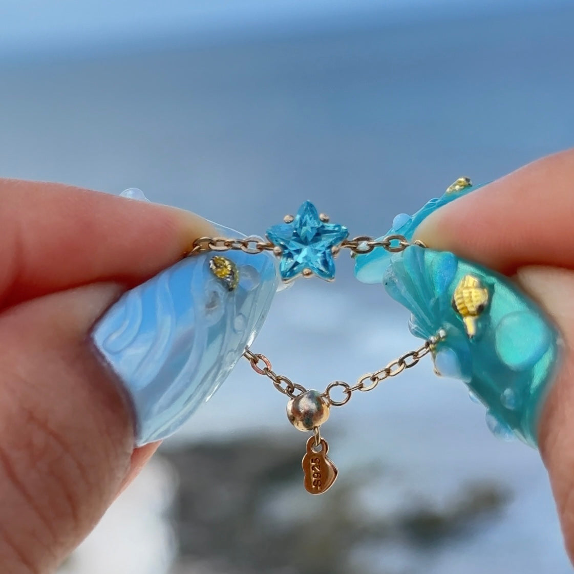 NEW! Star Chain Rings- GoldL