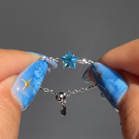 Star Chain Rings- Silver