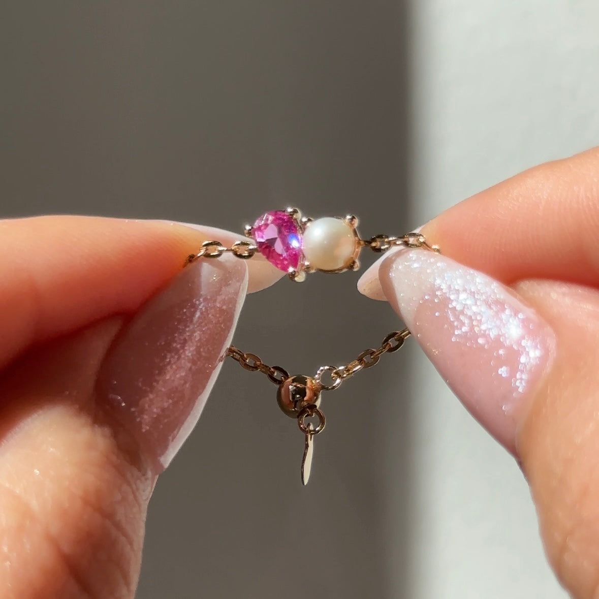 You + Me Pearl Chain Ring