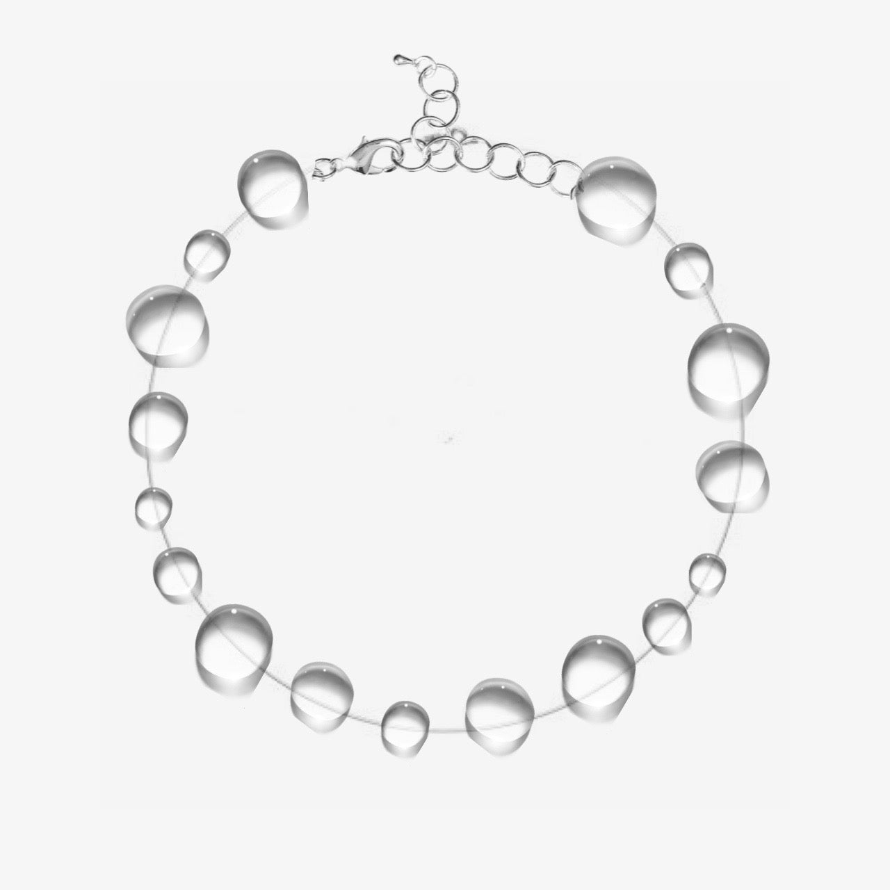 Ensemble de colliers goutte d'eau – Transparent, étanche et réglable