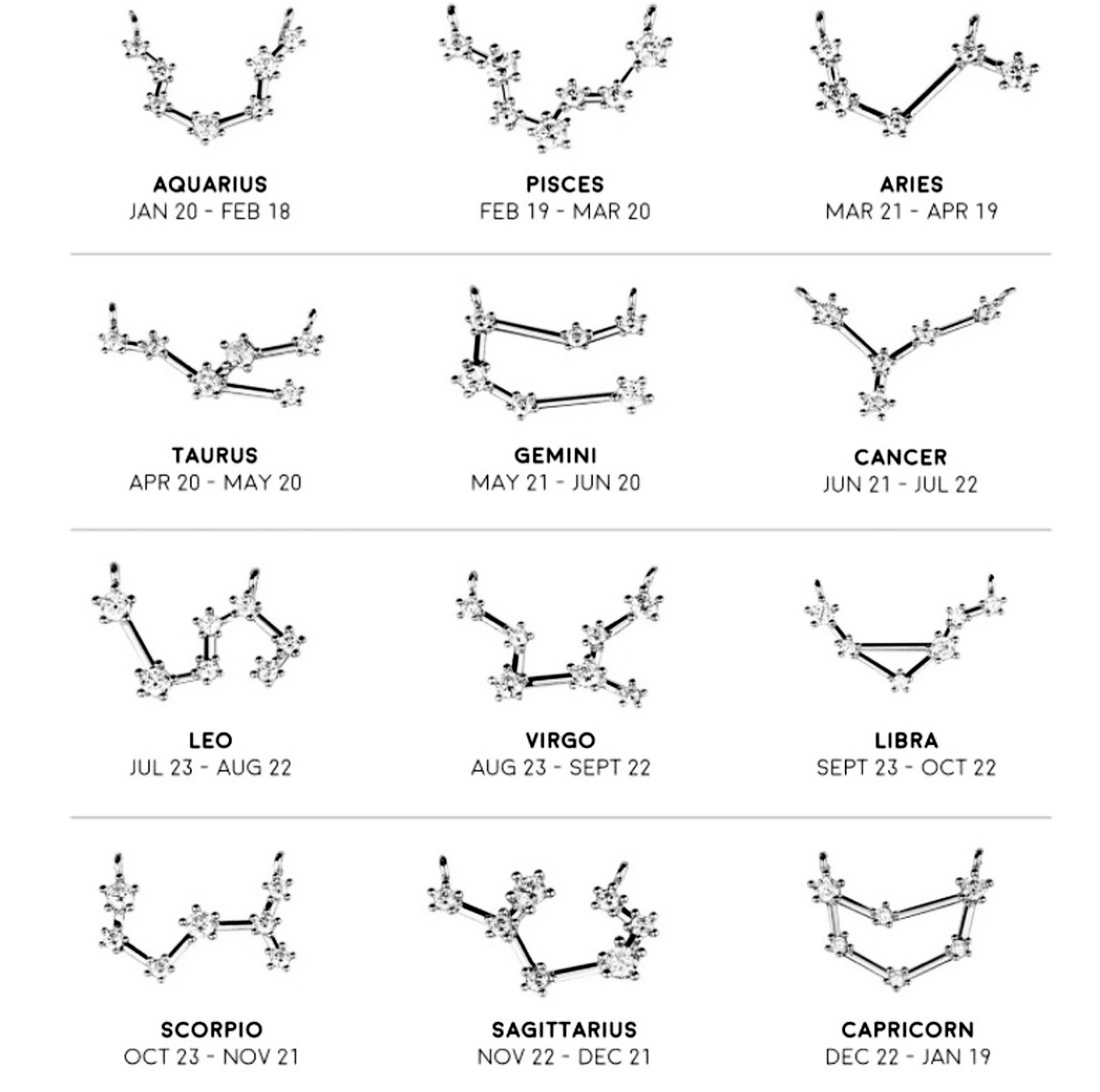 Constellation Zodiac Earrings