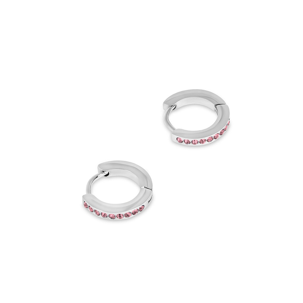 Birthstone Huggie Creolen Silber – moderner Lifestyle-Look