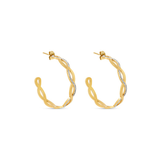 Amelia Interlace Creolen Gold – Vorderansicht