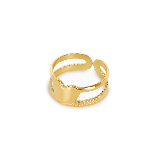 Amor Lagenring Gold – Vorderansicht