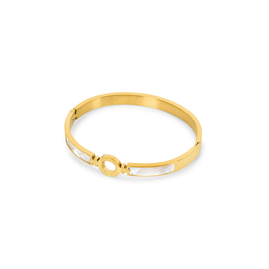 Aura Armreif Gold – Vorderansicht