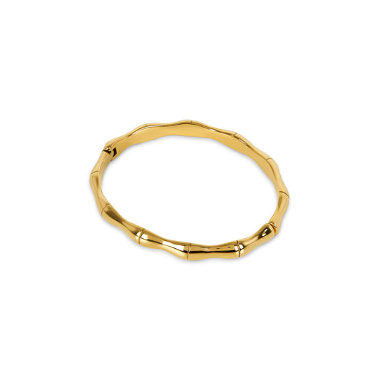Bambus Armreif Gold – Vorderansicht