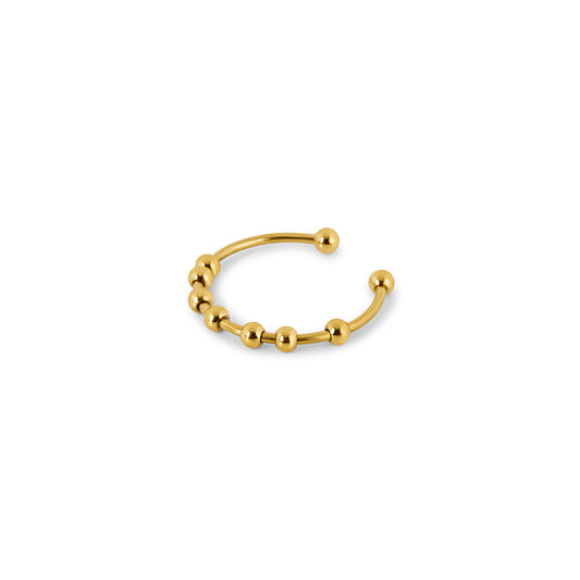 Beaded Fidget Ring Gold – Vorderansicht