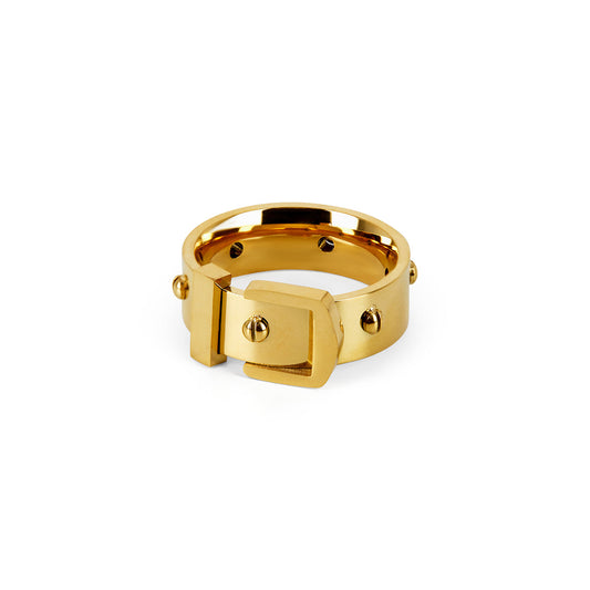 Buckle Ring Gold – Vorderansicht