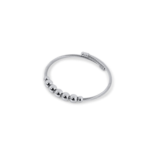 Calma Fidget Armreif Silber – Vorderansicht