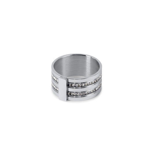 Caviar Stapelring Silber – Vorderansicht