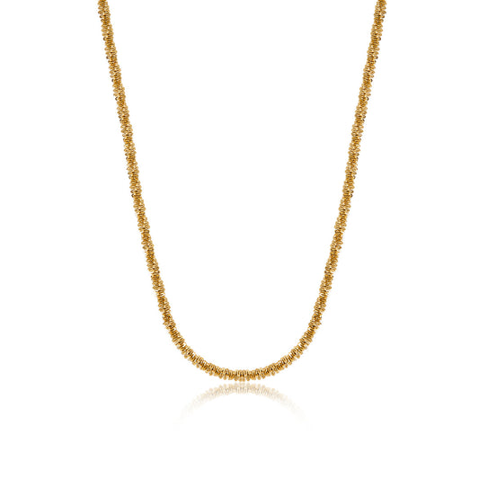 Champagne Chain Halskette Gold – Vorderansicht