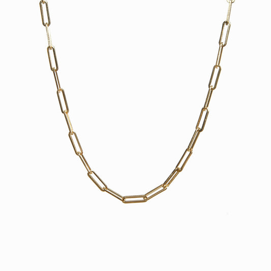 Clip Chain Halskette Gold – Vorderansicht