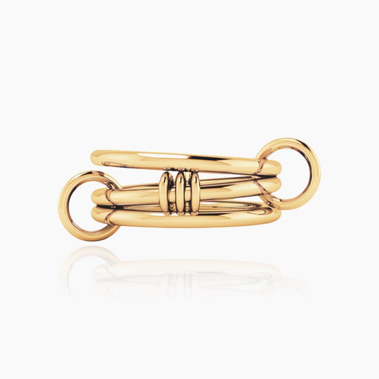 Connection triple loop spinner ring – front view