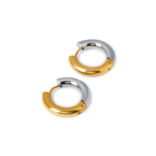 Contrast Creolen Gold Silber – Vorderansicht