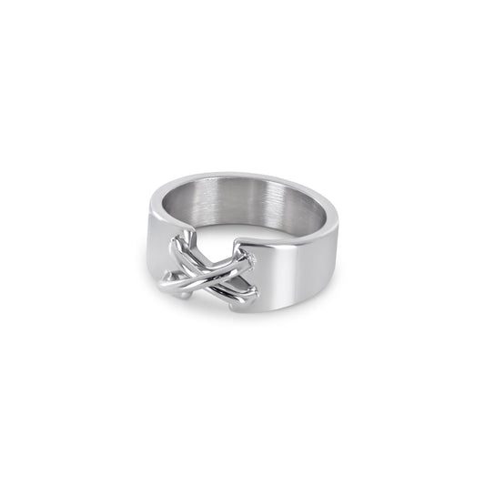 Corset Ring Silber – Vorderansicht
