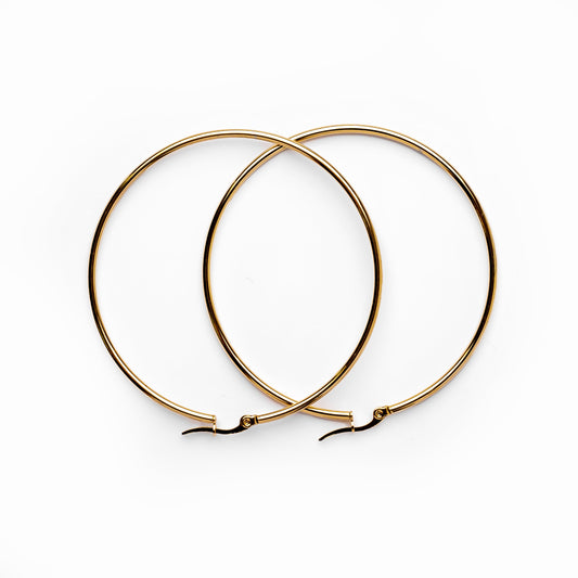 Creolen Gold 20 mm – Vorderansicht
