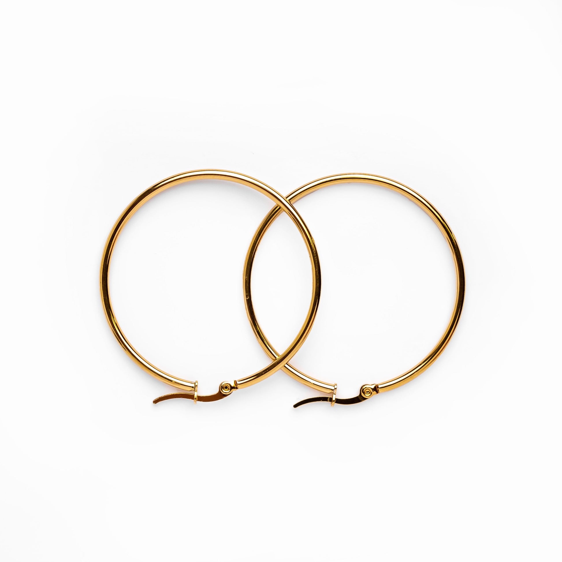 Creolen Gold 40 mm – Vorderansicht
