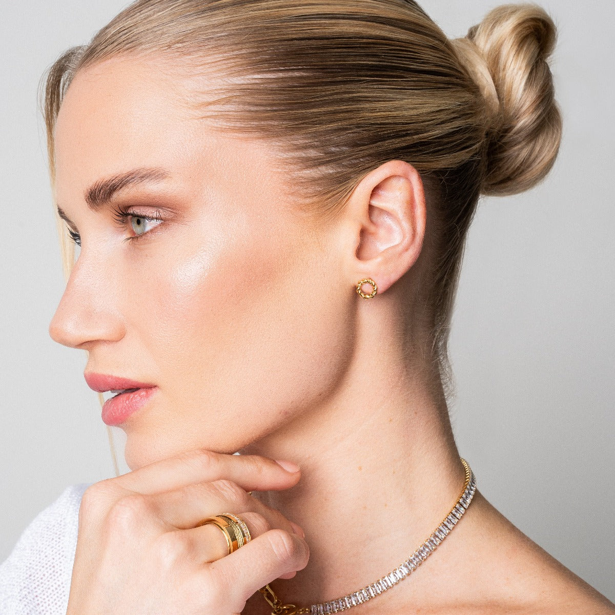 Dainty Rope Ohrstecker Gold in Geschenkbox
