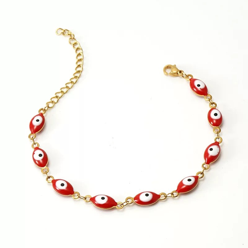 Unisex waterproof evil eye bracelet – 18K plated – Loveness