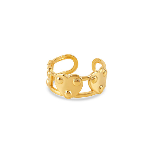 Ewiges Herz Ring Gold – Vorderansicht