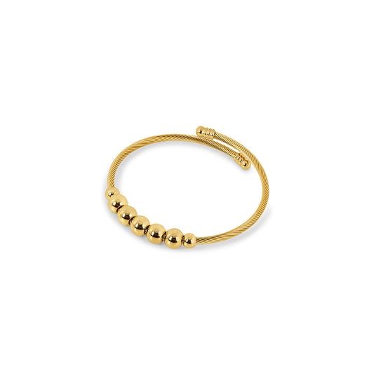 Fidget Armreif Gold – Vorderansicht
