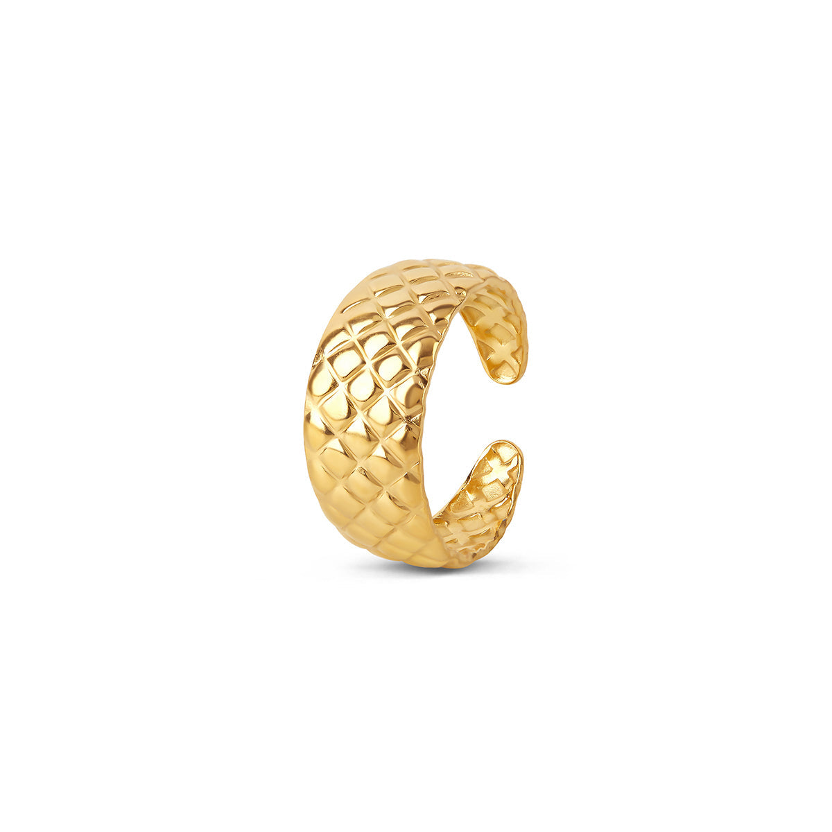 Geflochtener Glanz Ring Gold – Vorderansicht