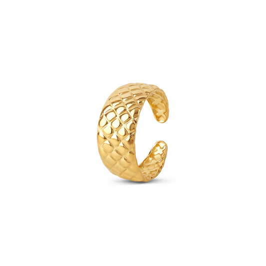 Geflochtener Glanz Ring Gold – Vorderansicht