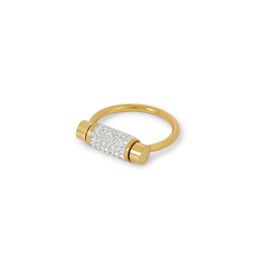 Glitz Fidget Ring Gold – Vorderansicht