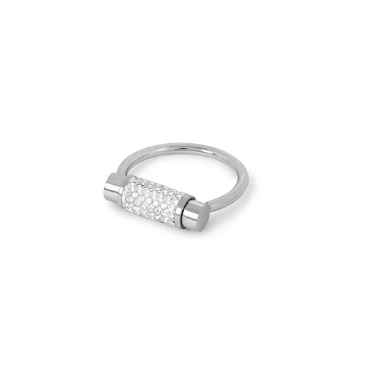 Glitz Fidget Ring Silber – Vorderansicht